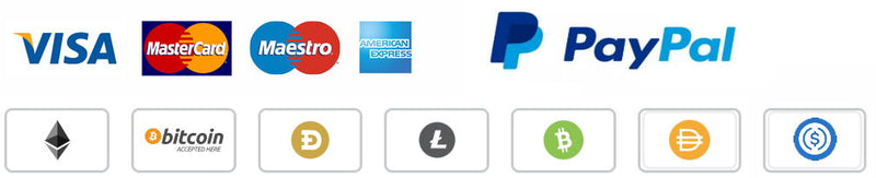 Options de paiements pour l'utilisateur, fond blanc
