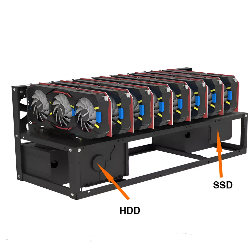 Kit Mining 8 GPU BTC-S37 Châssis ouvert Carte mère Processeur Ram - Image 4