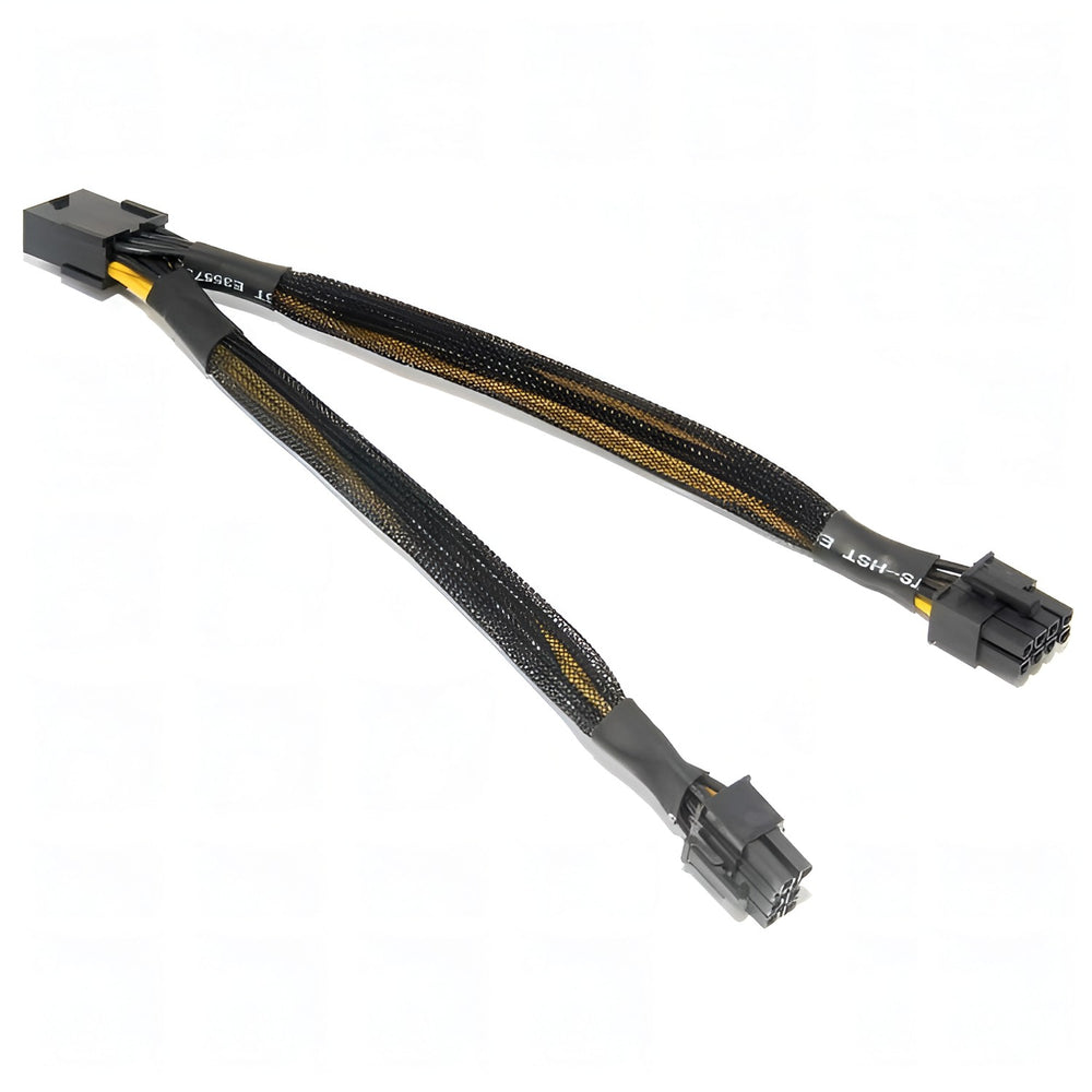 Cable renforcé splitter PCIe 8pin vers 2 x PCIe 8 (6+2) broches (Lot de 2)