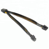 Cable renforcé splitter PCIe 8pin vers 2 x PCIe 8 (6+2) broches (Lot de 2)