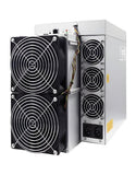 Antminer Z15 Pro 840 kSol/s 2780 W, mineur Zcash (Equihash) : vue de trois quarts, ventilateurs et alimentation