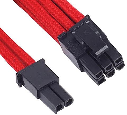 Cable rallonge PCI-E 8pin vers 8pin(6+2) tressée 25cm
