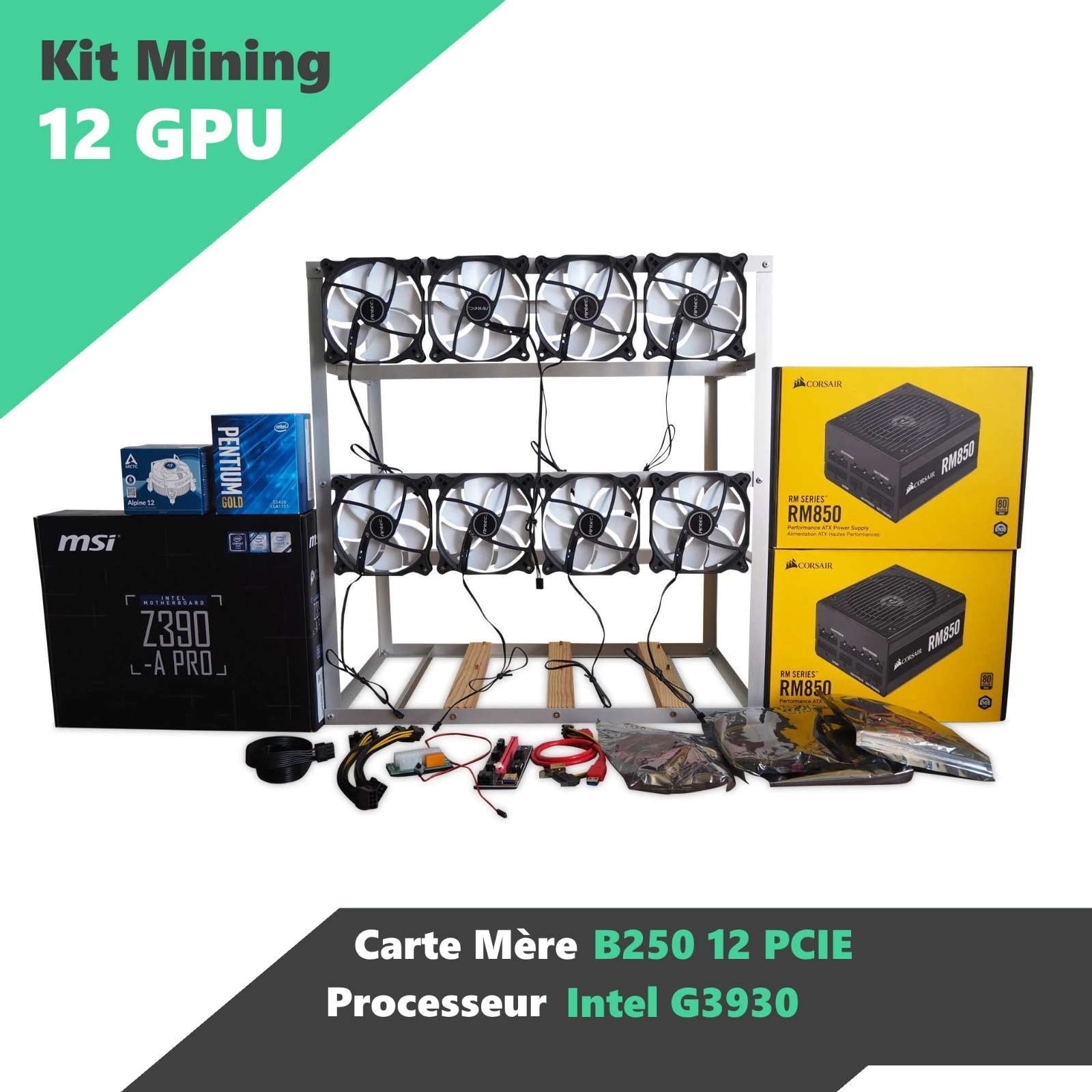 Kit Mining Rig B250 - 12 GPU