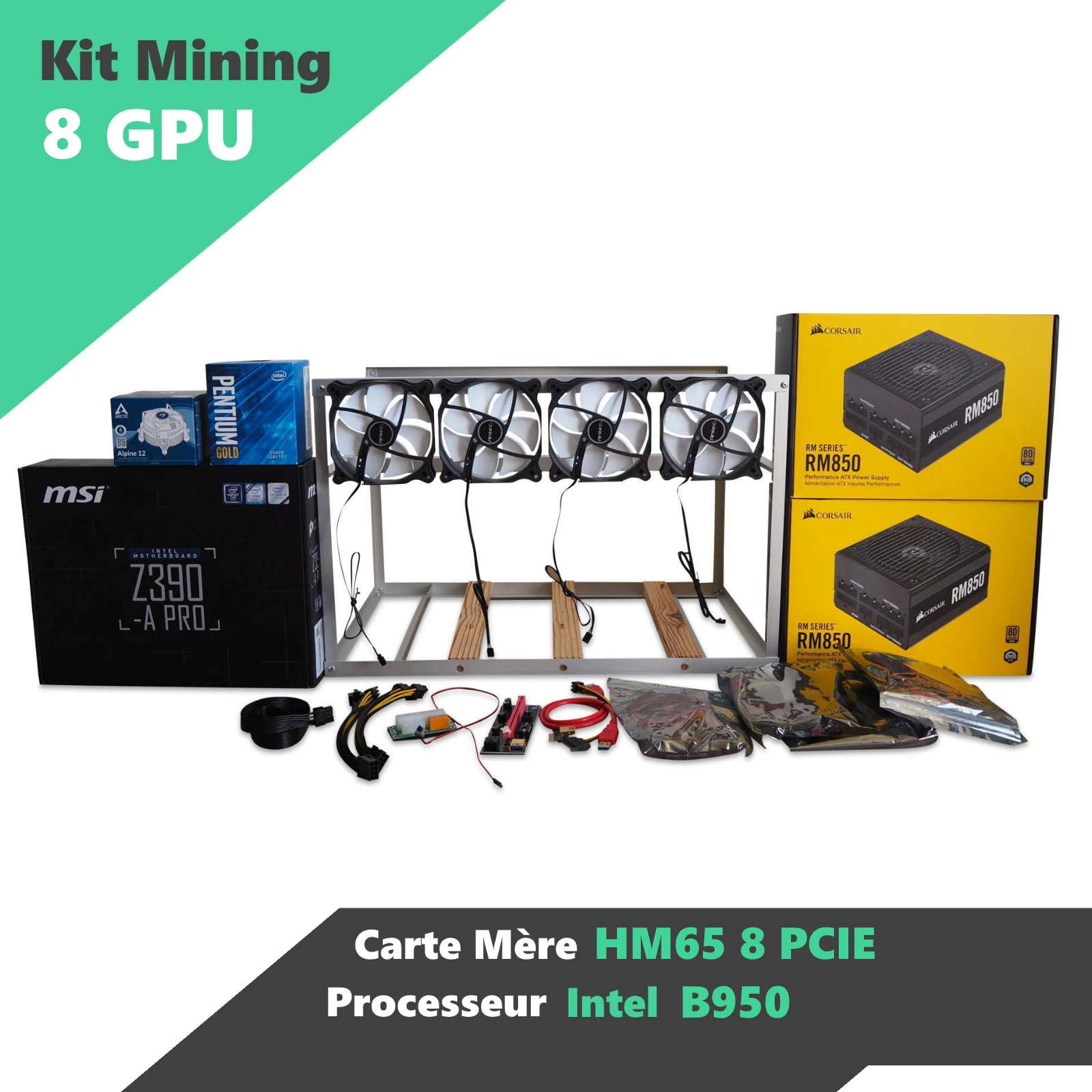 Kit Mining 8 GPU BTC-S37 Boitier Carte mère Processeur Ram – Happy Mining