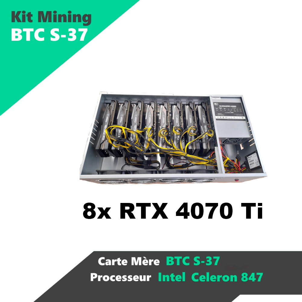 Btc's Rack Mining Rig Rack BTC-S37 8x RTX 4070 Ti – Happy Mining