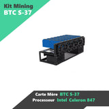 Kit Mining 8 GPU BTC-S37 Châssis ouvert Carte mère Processeur Ram