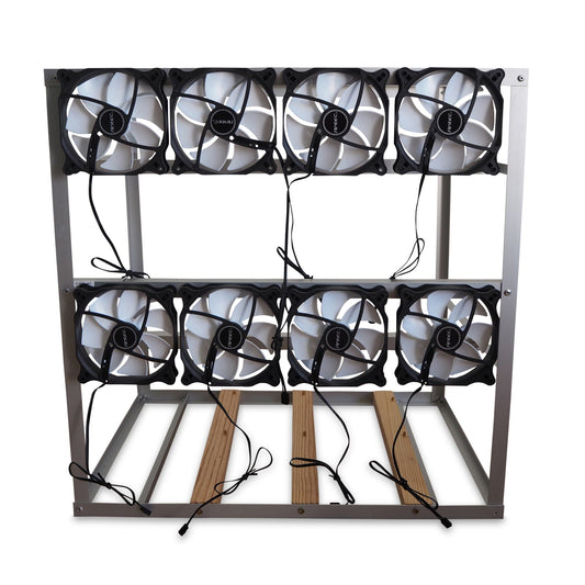 Mining Frame 12 GPU avec ventilateurs