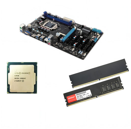 Pack Mining 12 GPU B250 Carte Mère Processeur Ram 8Go