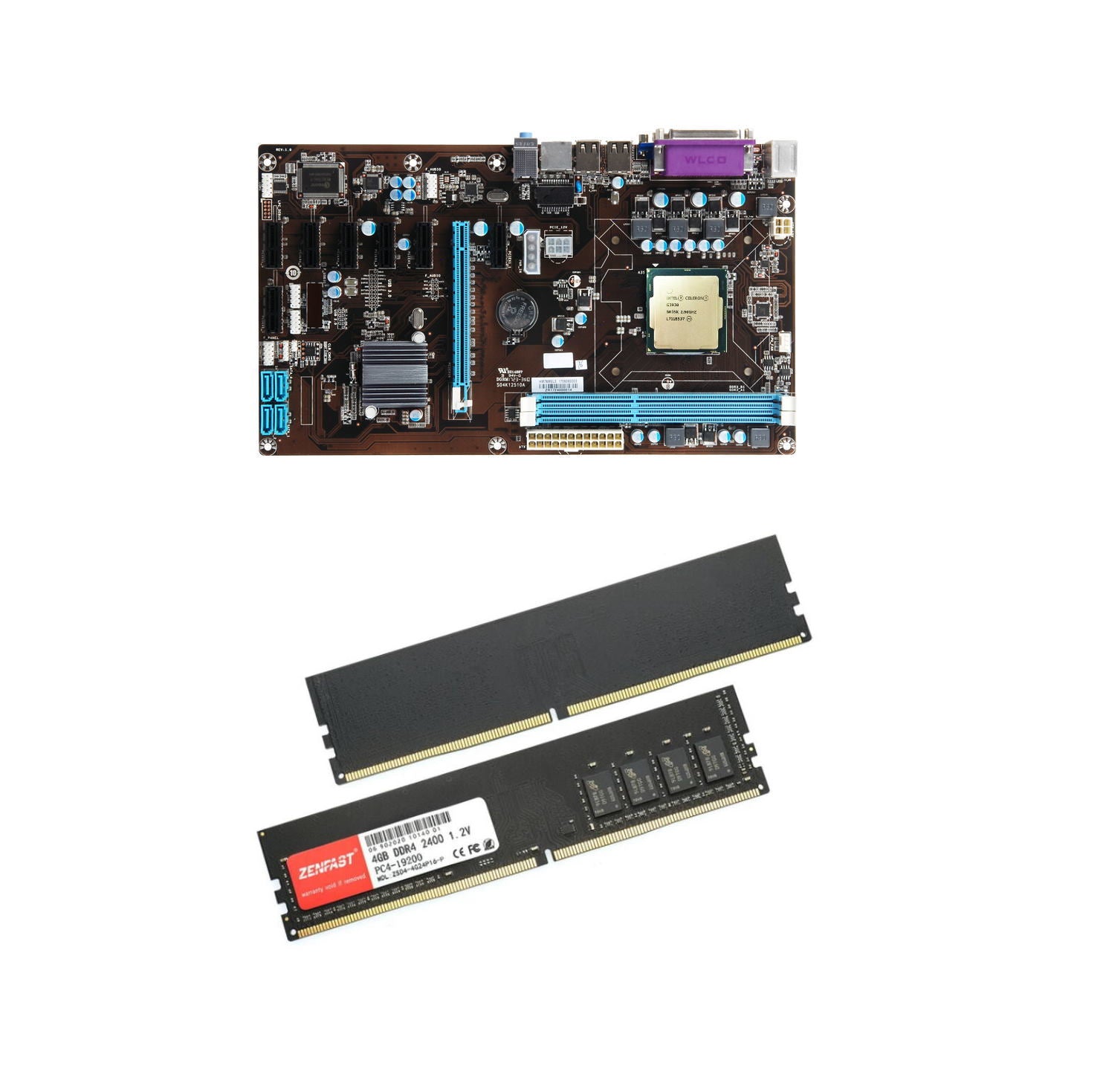 Pack Mining 8 GPU HM65-BTC Carte mère Processeur Ram