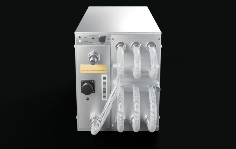 Vue 360° du Antminer S23 XP Hydro 600TH MIX BITCOIN – modèle 3D Happy Mining